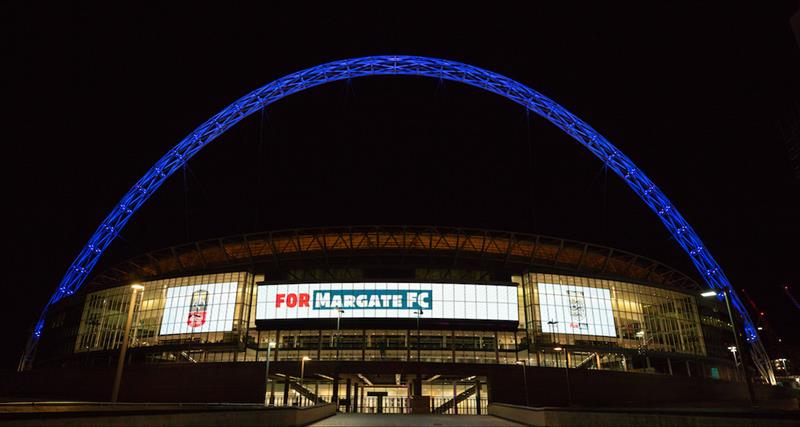 Wembley Stadium Lights Up For Margate FC 